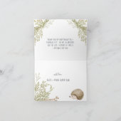 ウッドランドヘッジホッグ |森の赤ちゃんシャワーありがとう サンキューカード (内部)