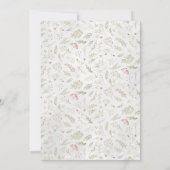 ウッドランドヘッジホッグ |森の赤ちゃんシャワー招待状 (裏面)