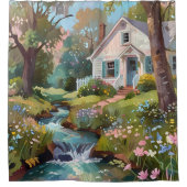 ウッドランドヘブン：森の中の静かな隠れ家 シャワーカーテン (正面)