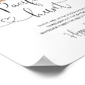 ウッドランドベアおしゃぶり狩りベビーシャワーゲーム ポスター (角)