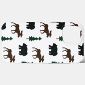 ウッドランドベアのムース模様素朴ツリー自然 Case-Mate iPhoneケース (裏面 (横))