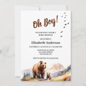 ウッドランドベアの最初の誕生日招待状 招待状 (正面)