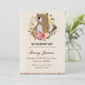 ウッドランドベアベイビーシャワー招待状 招待状 (スタンド正面)