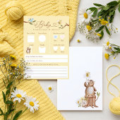 ウッドランドベアベビー予測&アドバイスゲームカード 招待状