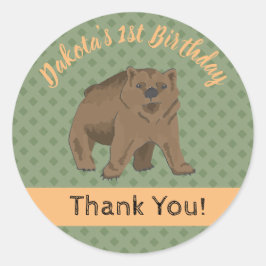 ウッドランドベアーカッブサンキュー ラウンドシール