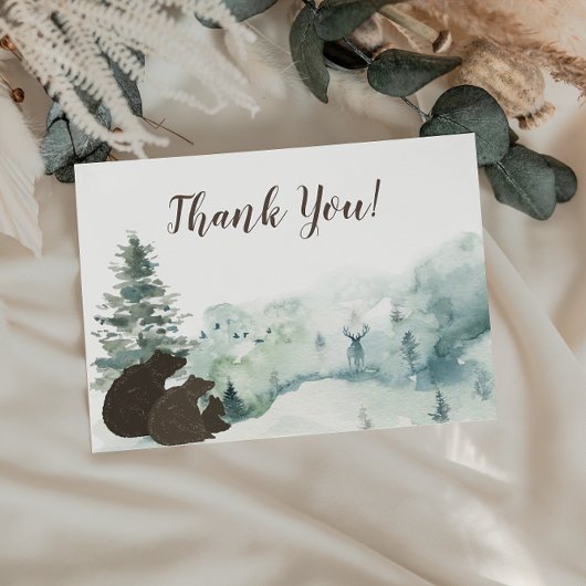 ウッドランドベアーサンキューママ&パパ サンキューカード