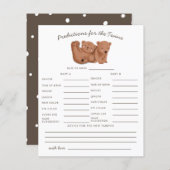 ウッドランドベアーツツインズ予測とアドバイスカード (正面/裏面)