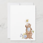 ウッドランドベアービンゴ男の赤ちゃんシャワーゲームカード 招待状 (裏面)