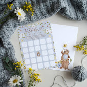 ウッドランドベアービンゴ男の赤ちゃんシャワーゲームカード 招待状