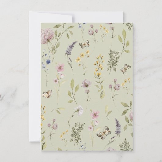 ウッドランドベアーボホーベイビーシャワー招待状 招待状 (裏面)