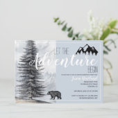 ウッドランドベアーボーイズキャンプ誕生日パーティー 招待状 (スタンド正面)