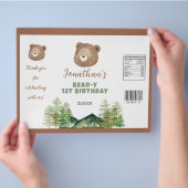 ウッドランドベアーボーイ1stバースデーチップバッグラッパー チラシ (手)