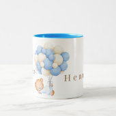 ウッドランドベアーボーイ1st誕生日パーティーパステル ツートーンマグカップ (中央)