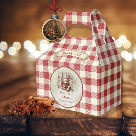 ウッドランドベアーリーウェイホリデーボーイベビーシャワー フェイバーボックス