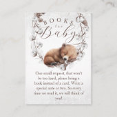 ウッドランドベア冬の本リクエスト赤ちゃんシャワー エンクロージャーカード (正面)