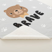 ウッドランドベア動物防宝模様 シェルパブランケット (3/4)