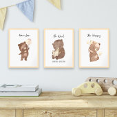 ウッドランドベア子供部屋パーソナライズされた文字名