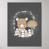 ウッドランドベア子供部屋ポスター ポスター (正面)