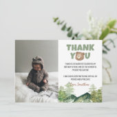 ウッドランドベア誕生日写真サンキューカード サンキューカード (スタンド正面)