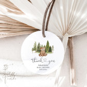 ウッドランドベア赤ちゃんシャワーありがとうメッセージカード フェイバータグ