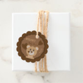 ウッドランドベア赤ちゃんシャワーブラウンメッセージカード フェイバータグ (インサイチュ)