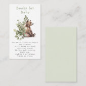 ウッドランドベア赤ちゃんシャワーベビー エンクロージャーカード (正面/裏面)