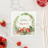 ウッドランドベア赤ちゃんシャワー スタンダードカクテルナプキン (インサイチュ)