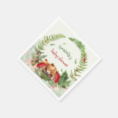 ウッドランドベア赤ちゃんシャワー スタンダードカクテルナプキン (角)