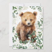 ウッドランドベイビーシャワーのシリーズ01 招待状 (裏面)