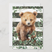 ウッドランドベイビーシャワーテンプレートシリーズ02 招待状 (裏面)