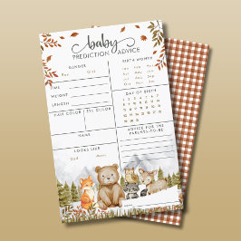 ウッドランドベイビーシャワー予測パーティーゲーム