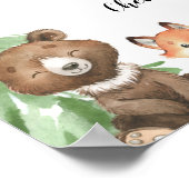 ウッドランドベイビーシャワー桃佐バーポスター ポスター (角)