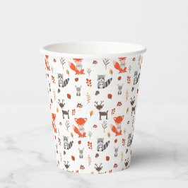ウッドランドベイビーシャワー かわいい森の動物 カワイイ 紙コップ