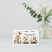 ウッドランドベイビーシャワー I 誕生日絵本のリクエスト エンクロージャーカード (スタンド正面)