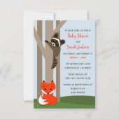 ウッドランドベイビー ベビーシャワー招待状 招待状 (正面)