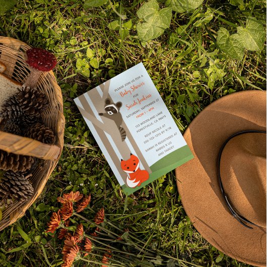 ウッドランドベイビー ベビーシャワー招待状 招待状
