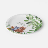 ウッドランドベビーの森の友人グリーンデザート ペーパープレート (アングル)