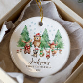 ウッドランドベビーの第1回クリスマス2面写真 セラミックオーナメント