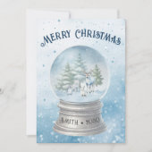 ウッドランドベビーアニマルズクリスマスフラットホリデーカード シーズンカード (正面)