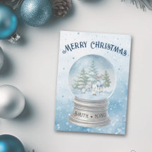 ウッドランドベビーアニマルズクリスマスフラットホリデーカード