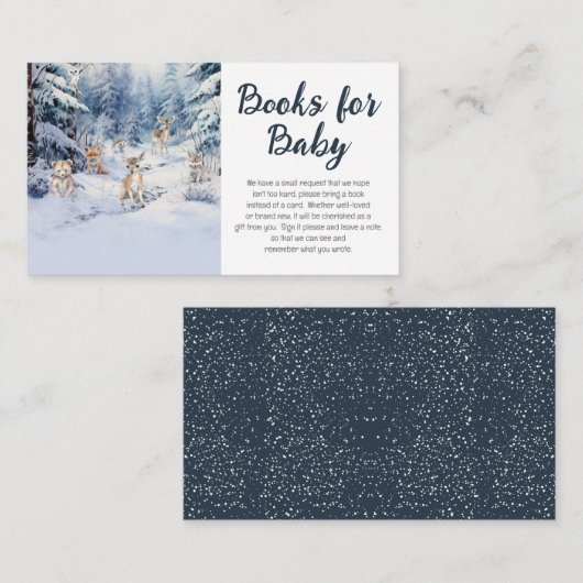 ウッドランドベビーアニマルズ冬ベビー本ベビー エンクロージャーカード (正面/裏面)