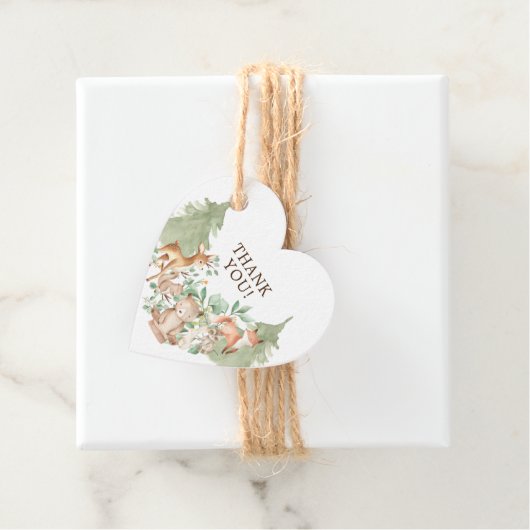 ウッドランドベビーシャワーお気に入りギフトラベル フェイバータグ (インサイチュ)