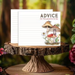 ウッドランドベビーシャワーアドバイスカード | ムシャお洒落ー