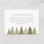 ウッドランドベビーシャワーカスタム エンクロージャーカード (正面)