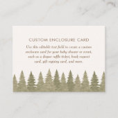 ウッドランドベビーシャワーカスタム エンクロージャーカード (正面)