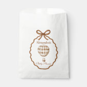 ウッドランドベビーシャワーギンガムニュートラル フェイバーバッグ (正面)