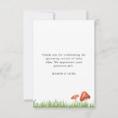 ウッドランドベビーシャワーサンキューカード サンキューカード (裏面)