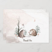 ウッドランドベビーシャワーサンキューカード サンキューカード (正面/裏面)