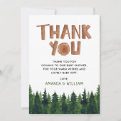 ウッドランドベビーシャワーサンキューカード サンキューカード (正面)