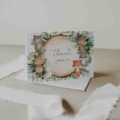 ウッドランドベビーシャワーサンキューカード サンキューカード